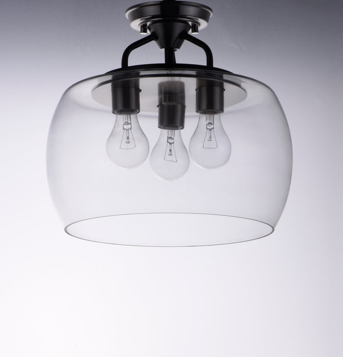 Maxim Goblet 3-Light Semi Flush Mount Model: 26130CLBKSN