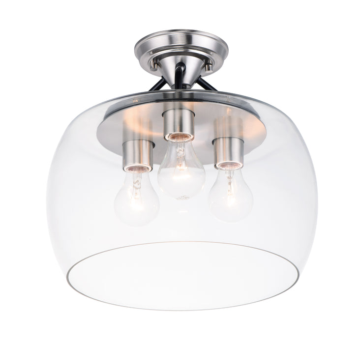 Maxim Goblet 3-Light Semi Flush Mount Model: 26130CLBKSN