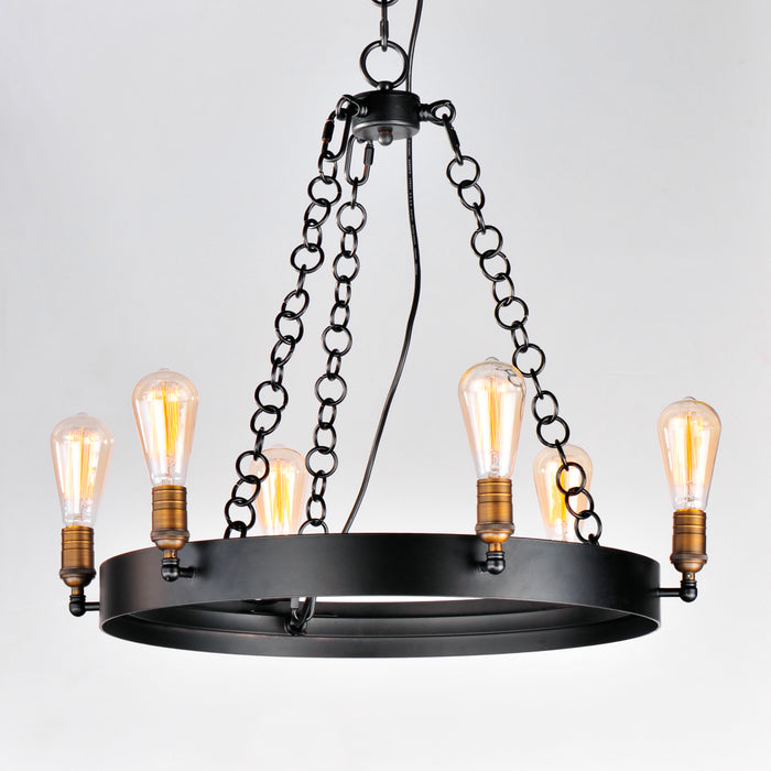 Maxim Noble 6-Light Chandelier Model: 26273BKNAB