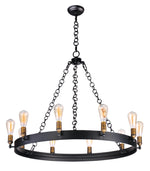 Maxim Noble 10-Light Chandelier w/Bulbs Model: 26275BKNAB/BUL