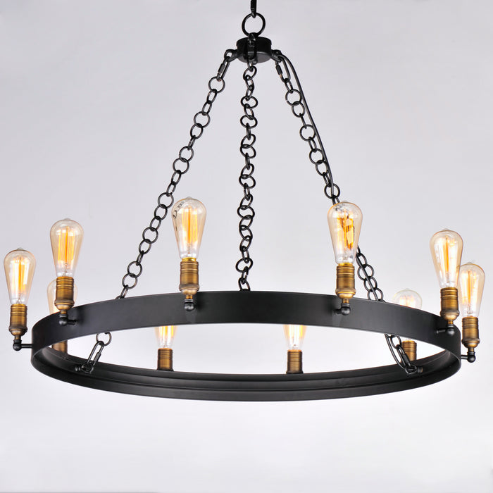 Maxim Noble 10-Light Chandelier Model: 26275BKNAB