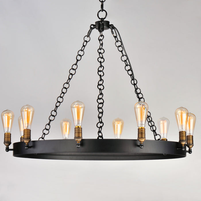 Maxim Noble 10-Light Chandelier Model: 26275BKNAB