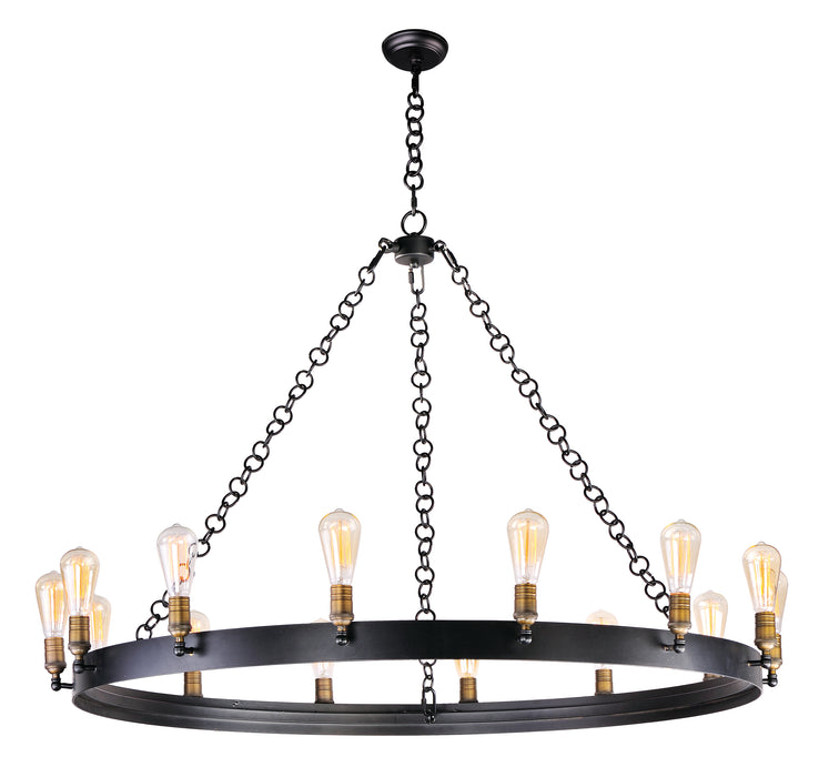 Maxim Noble 14-Light Chandelier w/Bulbs Model: 26276BKNAB/BUL