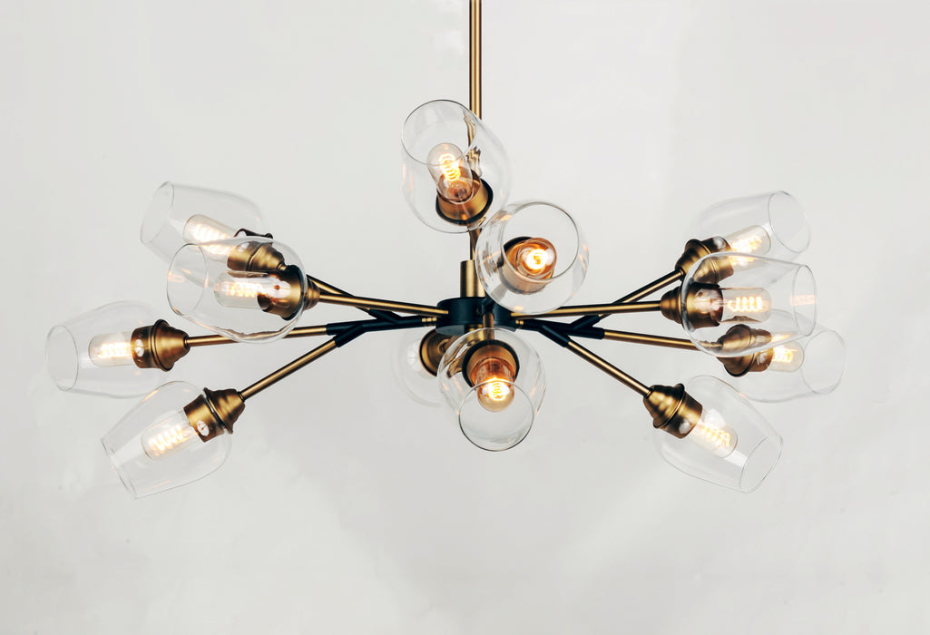 Maxim Savvy 12-Light Chandelier Model: 26347CLABBK