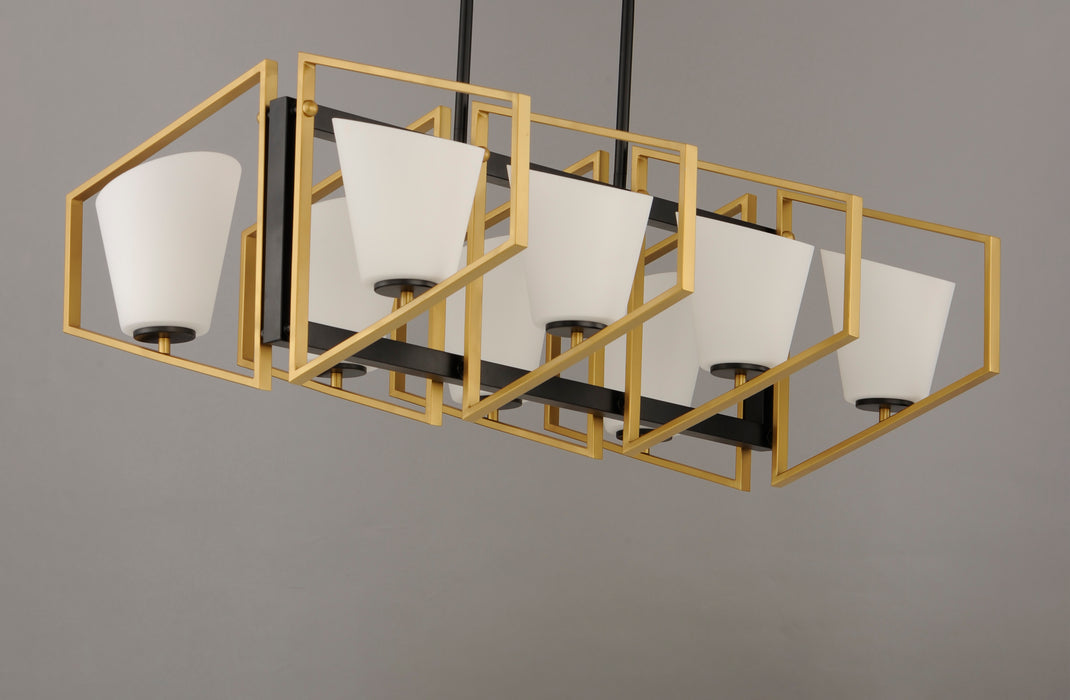 Maxim Oblique 8-Light Linear Pendant Model: 26358SWGLDBK