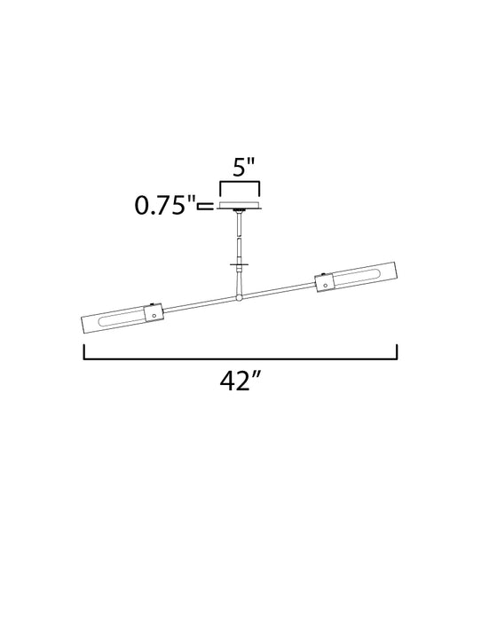 Maxim Equilibrium 2-Light LED Pendant Model: 26372CLNAB