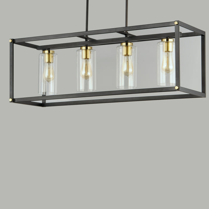 Maxim Capitol 4-Light Linear Pendant Model: 2644BKAB