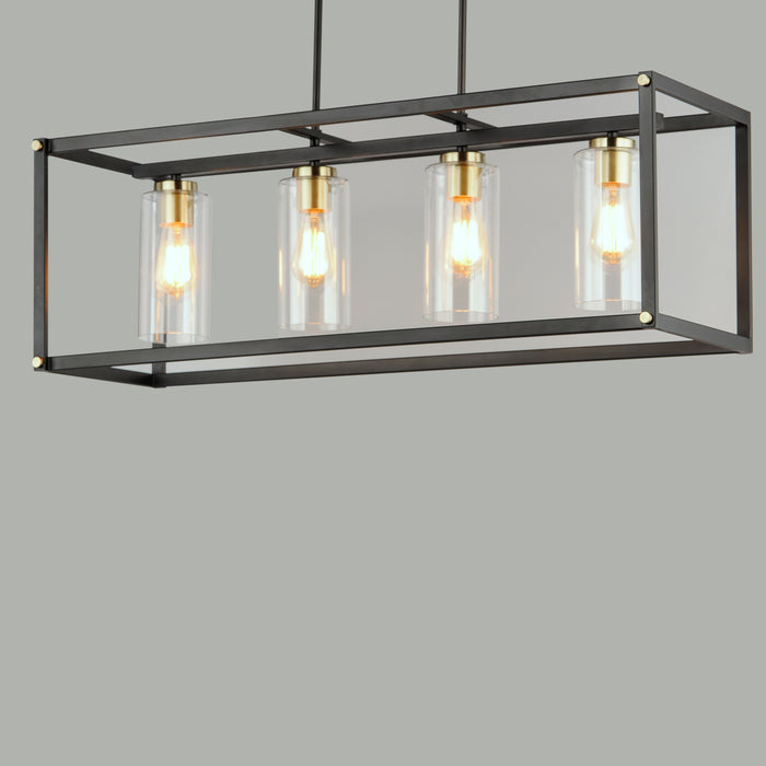 Maxim Capitol 4-Light Linear Pendant Model: 2644BKAB