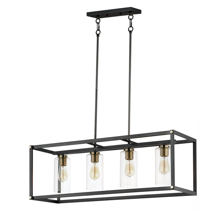 Maxim Capitol 4-Light Linear Pendant Model: 2644BKAB