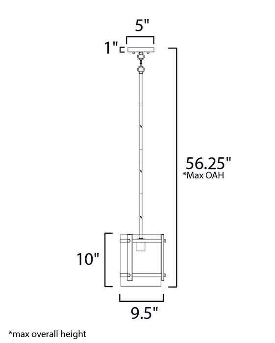 Maxim Capitol 1-Light Pendant Model: 2649BKAB