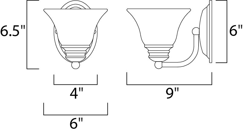 Maxim Malaga 1-Light Wall Sconce Model: 2686FTSN