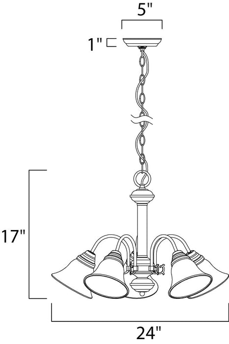 Maxim Malaga 5-Light Chandelier Model: 2698MROI