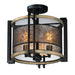 Maxim Boundry 3-Light Flush Mount Model: 27560BKBWAB