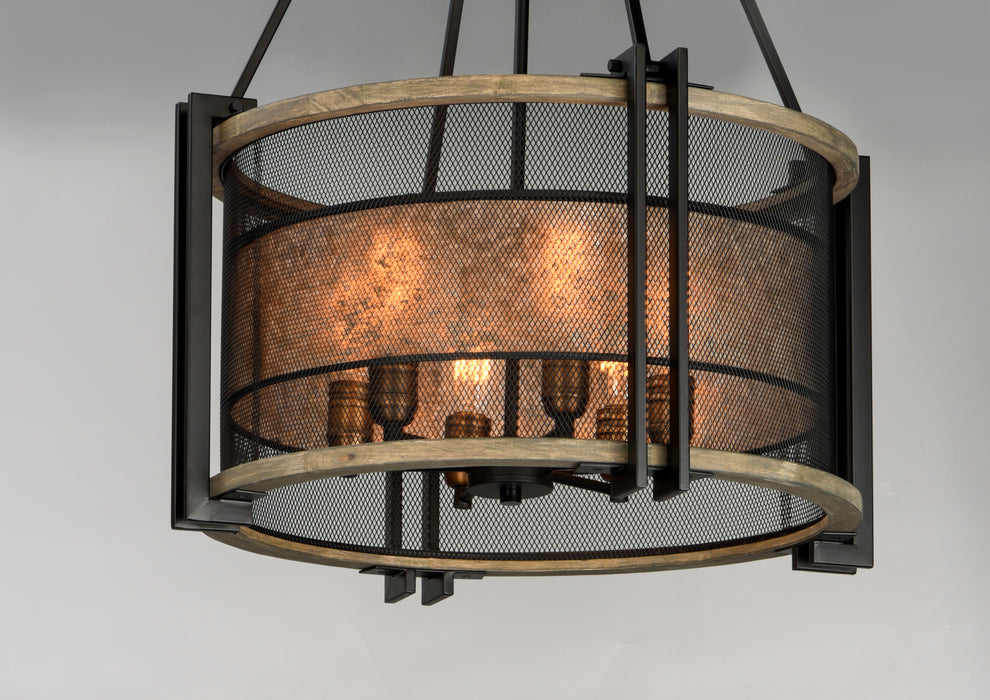 Maxim Boundry 6-Light Chandelier Model: 27565BKBWAB