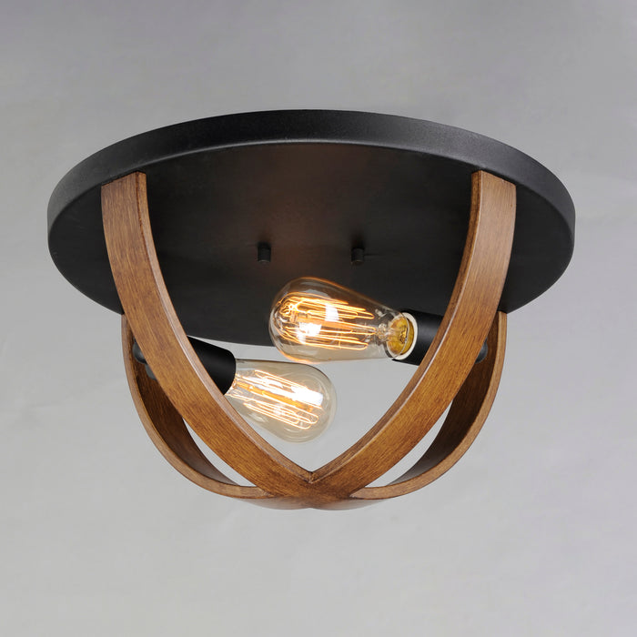 Maxim Compass 2-Light Flush Mount Model: 27570APBK