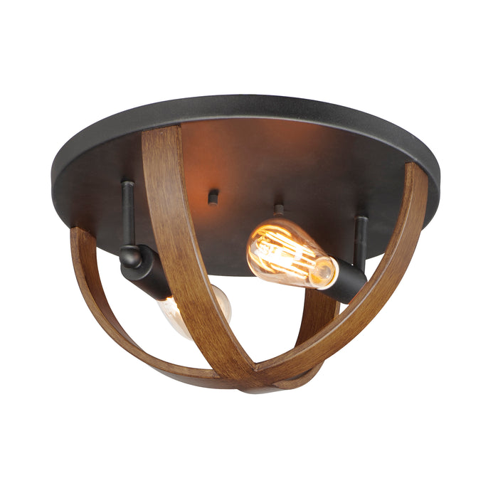 Maxim Compass 2-Light Flush Mount Model: 27570APBK