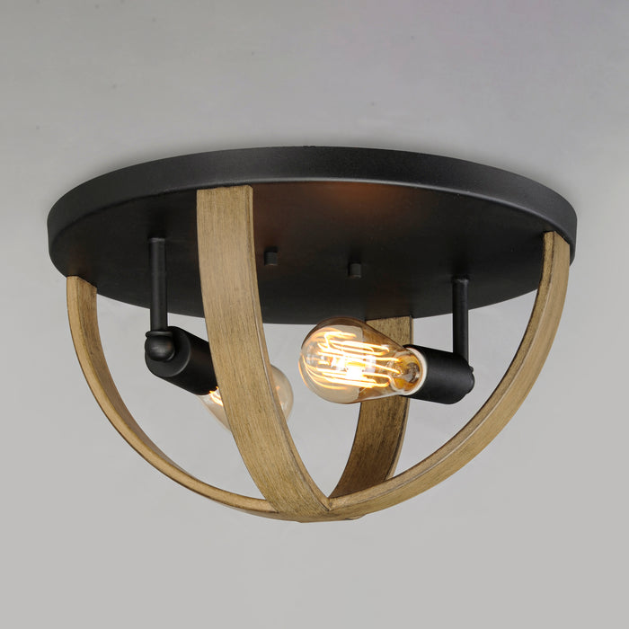 Maxim Compass 2-Light Flush Mount Model: 27570BWBK