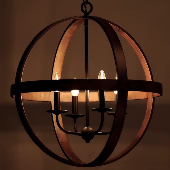 Maxim Compass 4-Light Pendant Model: 27574APBK