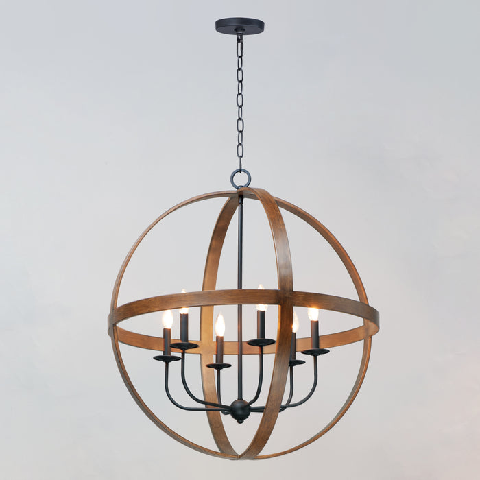 Maxim Compass 6-Light Pendant Model: 27576APBK