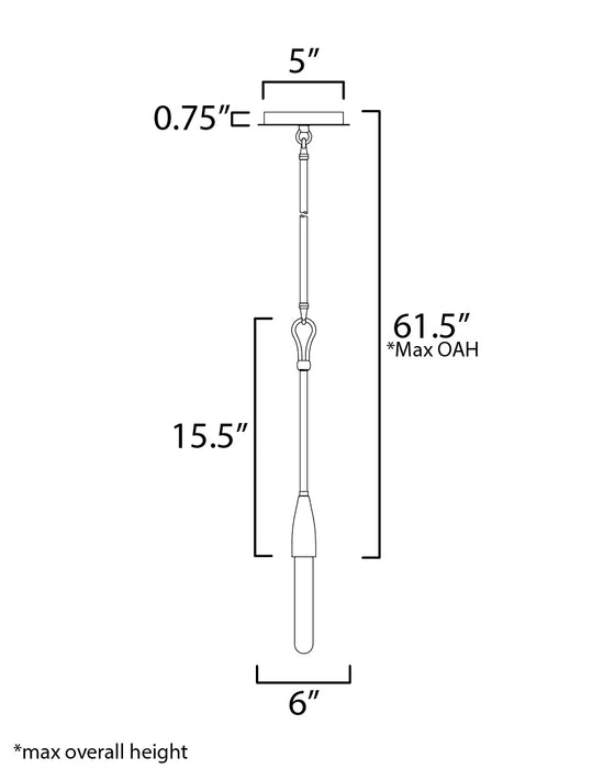 Maxim Pioneer 1-Light Pendant Model: 27711AR