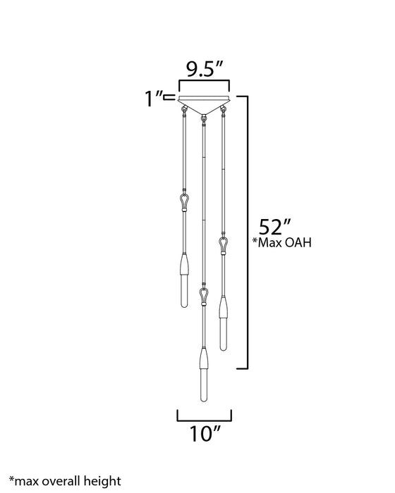 Maxim Pioneer 7-Light Pendant Model: 27716AR