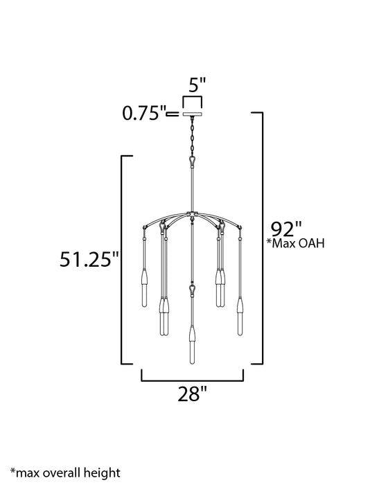 Maxim Pioneer 7-Light Chandelier Model: 27718AR