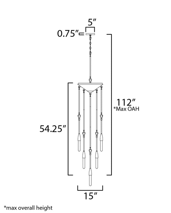 Maxim Pioneer 13-Light Pendant Model: 27719AR