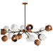 Maxim Akimbo 16-Light Pendant w LED Bulbs Model: 28279DBZAB