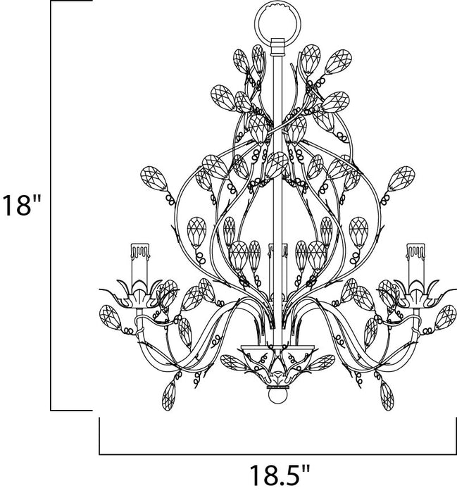 Maxim Elegante 3-Light Chandelier Model: 2850EG