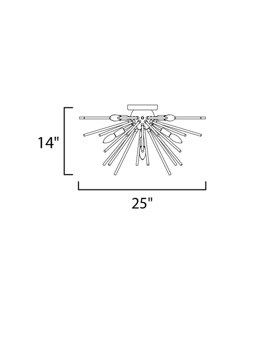 Maxim Polaris 8-Light Flush Mount Model: 28660CLPC