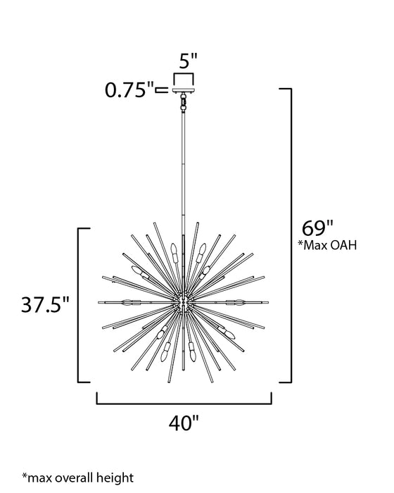 Maxim Polaris 16-Light Pendant Model: 28666CLPC