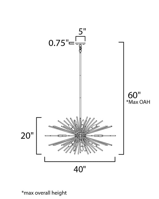 Maxim Polaris 16-Light Pendant Model: 28668CLPC