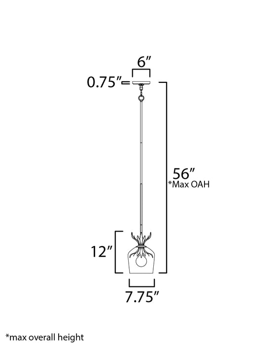 Maxim Paloma Single Pendant Model: 2871GL