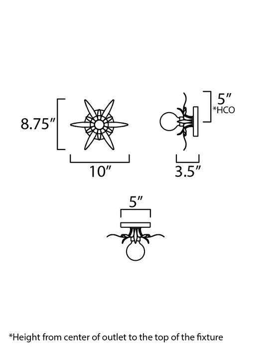 Maxim Paloma 1-Light Sconce Model: 2880AR