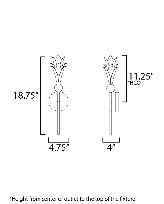 Maxim Paloma 1-Light Sconce Model: 2881GL