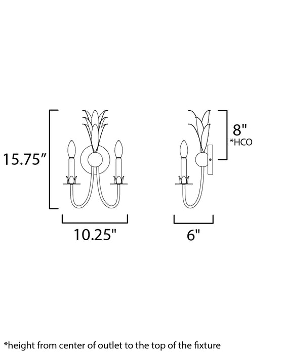 Maxim Paloma 2-Light Sconce Model: 2882GL