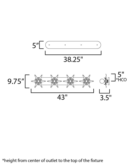 Maxim Paloma 4-Light Sconce Model: 2887GL