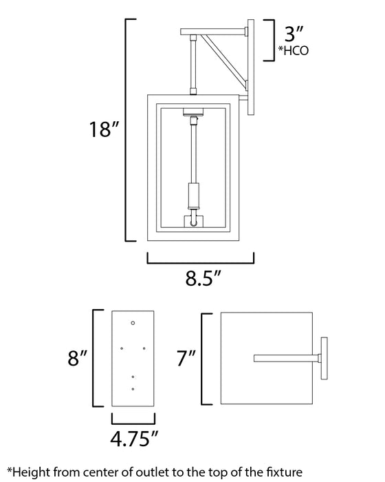 Maxim Neoclass 2-Light Outdoor Sconce Model: 30054CLBKGLD