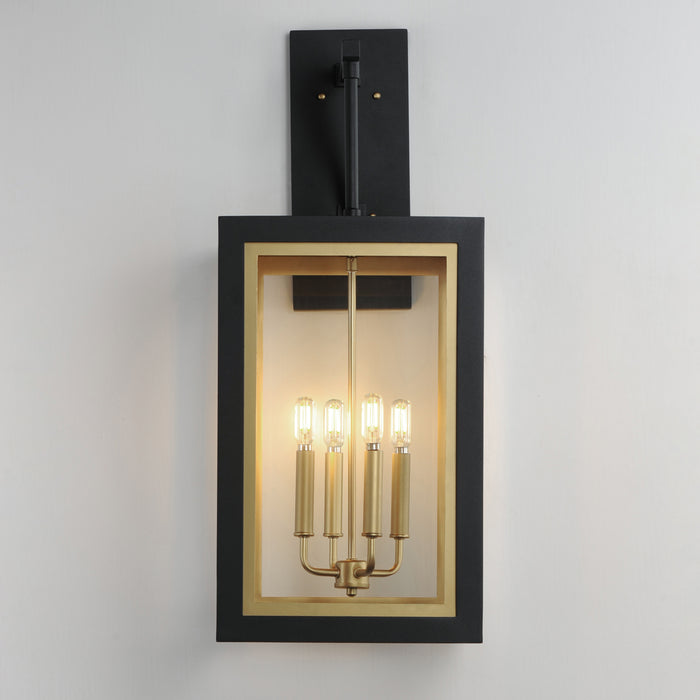 Maxim Neoclass 4-Light Outdoor Wall Sconce Model: 30056CLBKGLD