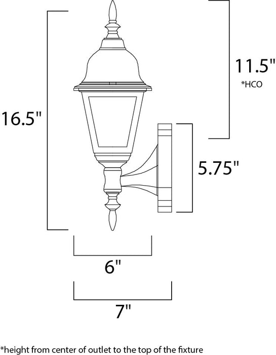 Maxim Builder Cast 1-Light Outdoor Wall Mount Model: 3005CLBK