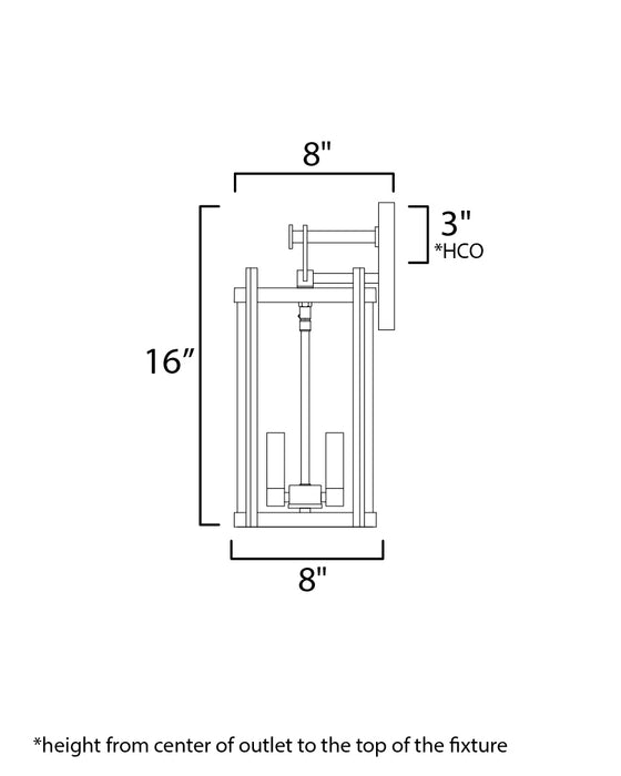 Maxim Belfry 2-Light Wall Sconce Model: 30064CLBK