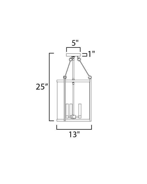 Maxim Belfry 3-Light Pendant Model: 30069CLBK