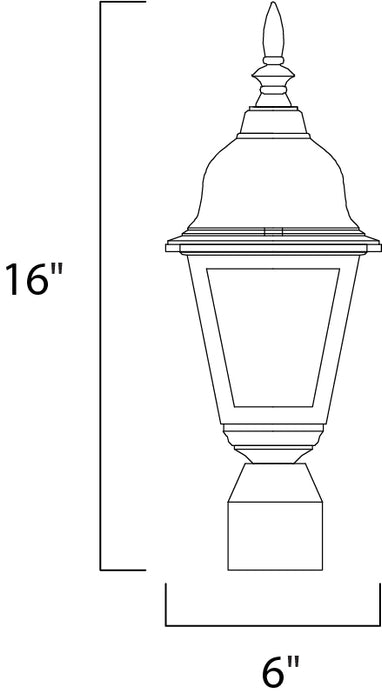 Maxim Builder Cast 1-Light Outdoor Pole/Post Lantern Model: 3006CLBK