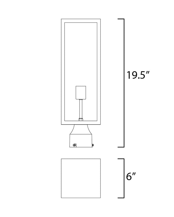 Maxim Catalina 1-Light Outdoor Pole/Post Lantern Model: 30090CLDBZ