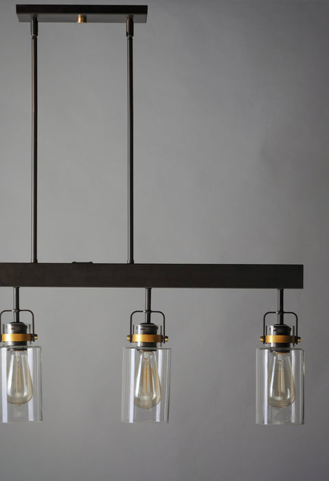 Maxim Magnolia 4-Light Linear Pendant Model: 30176CLBZGLD