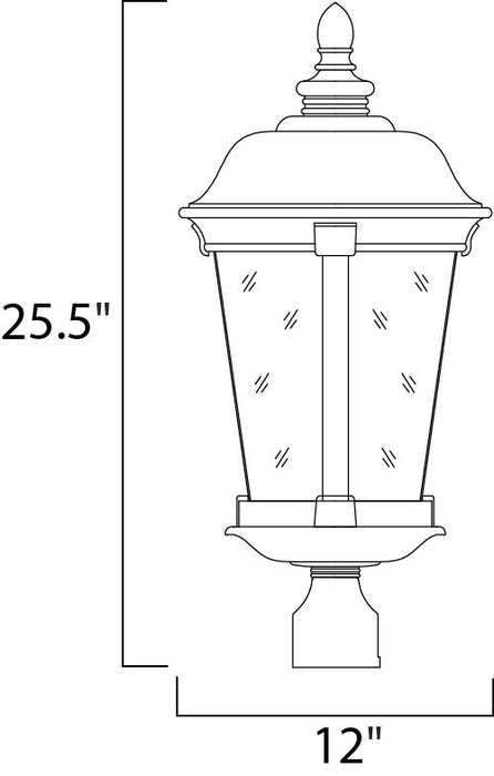 Maxim Dover Cast 3-Light Outdoor Pole/Post Lantern Model: 3022CDBZ