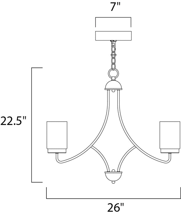 Maxim Mod 5-Light LED Chandelier Model: 30265CLFTSN