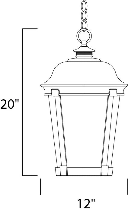 Maxim Dover Cast 3-Light Outdoor Hanging Lantern Model: 3029CDBZ