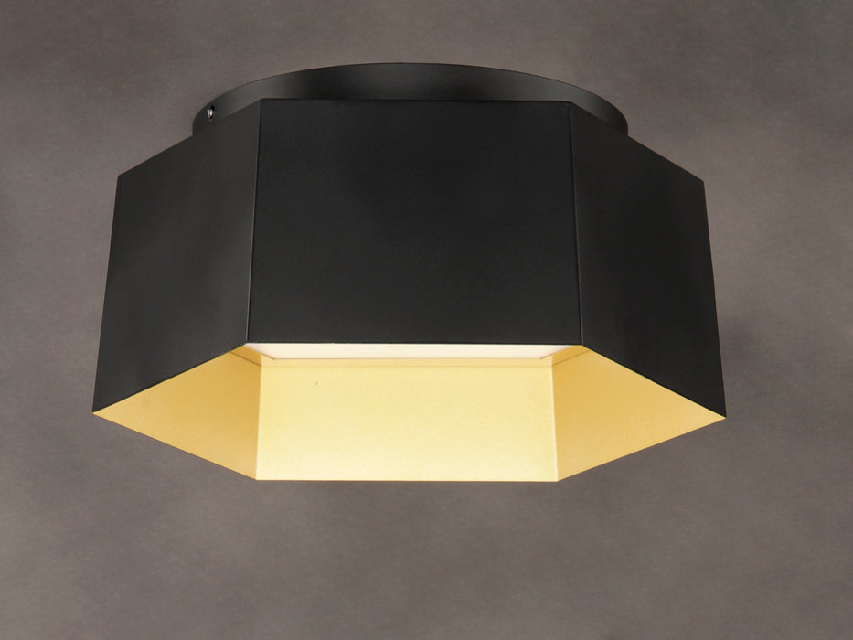 Maxim Honeycomb 1-Light LED Flush Mount Model: 30330BKGLD