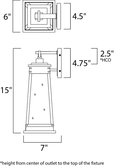 Maxim Schooner 1-Light Outdoor Sconce Model: 3043RPOLB